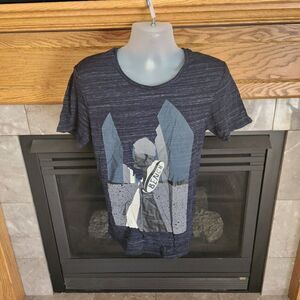 Bench 100% Cotton Graphic Tee Shirt Marble Blue NWT